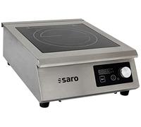 SARO Plaque de cuisson à induction - 1 zone de cuisson - Pour casseroles jusqu'à Ø 34 cm - 10 niveaux de chauffage - Écran tactile et bouton - 5 kW - 400 V - Modèle Lilly