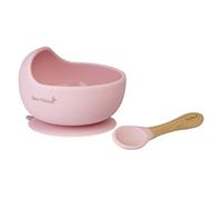 SARO - Set d'alimentation "Wave" - Vaisselle unisexe en silicone en forme de vague - BLW (Rose)