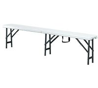 Saro - Siesta Banc Pliant, Acier/Polyéthylène, 183 cm, Charge Maximale 400 kg, Transformable en Valise, pour Événements et Extérieur
