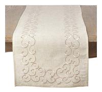 Saro Table 80% polyester, 20% lin, naturel, 40,6 x 182,9 cm.