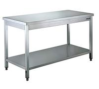 SARO Table en acier inoxydable avec plateau 600 mm de profondeur 700 mm
