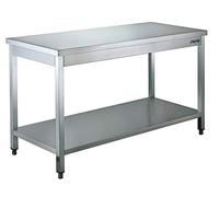SARO Table en acier inoxydable avec plateau 700 mm de profondeur 600 mm