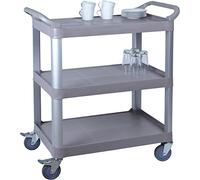 Saro - Zenja Chariot de Service, 3 Plateaux, Plastique/Alliage Léger, Capacité de Charge 100 kg, Roulettes avec Frein), 845 x 430 x 950 mm