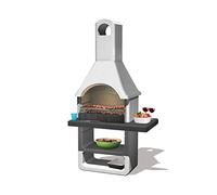 Sarom Barbecue en maçonnerie Maribor avec contre-couvercle en métal - bois/charbon de bois