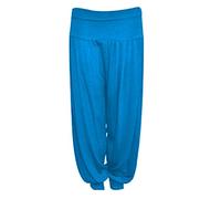 Sarouel Ali Baba Pantalon de danse pour enfants de 7 à 8 ans, 9 à 10 ans, 11 à 12 et 13 ans - Bleu - âge 7-13