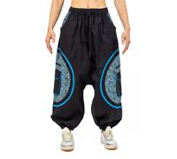 Sarouel Cargo Mixte Alternatif Coton Noir Bleus Zoryan M - (36-38)