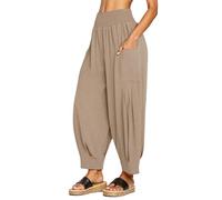 Sarouel Femme Pantalon De Plage Combi Ete Fluide Jogging Taille Haute Tunique Indienne Sport Noir Vêtements Été Vetement Indien Jupe Culotte Elastique Lin Yoga Legging Blanc Homme Leger
