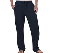 Sarouel Homme Confortable décontracté Coupe Large Mode Homme décontracté Couleur Unie essayez Respirant Coton et Lin Poche Taille élastique Pantalon Grande Taille Pantalon