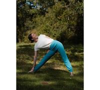 Sarouel yoga hirondelle bio bleu turquoise