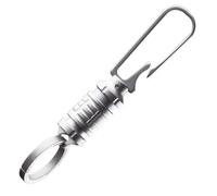Sarpoer Boucle de ceinture intégrée en alliage de titane, porte-clés à traction rapide universel, outil de distribution de bouteilles, porte-clés de voiture unisexe