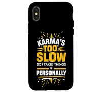 Sarrastic Saying Karma Citation Humour Witty Phrase Design Fun Coque pour iPhone X/XS