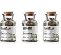 Sarriette - Lot de 3 pots de 45g - Saveur intense - Arôme rappelant la lavande et la pomme - Herbe aromatique polyvalente en cuisine - Origine portugaise - Produit gastronomique