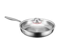 Sartén Antiadherente - Sartén Con Tapa Multifoncional De Titanio Martillado | Olla Multiusos De Cocina Con para Recubrimiento Antiadherente para Hogar Y Camping O De Cocinas Superficie Resistente Ute