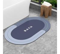 SARTNP Tapis de Bain, Tapis de Salle de Bain antidérapants à Dos en Caoutchouc - Tapis de Sol de Bain Absorbant à séchage Rapide pour Devant la Baignoire/la Douche (Bleu, 40 x 60 cm)