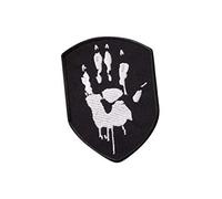 Saruman Hand, Tolkien, Silmarillion, Seigneur des Anneaux, Fantastique, Dragons, Terre du Milieu, Métal noir, Synthèse donjon, LOTR brodé à repasser sur applique souvenir