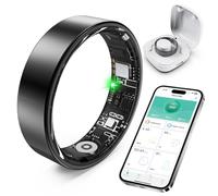 SARUNN ER Bague intelligente avec surveillance du sommeil, comptage des pas, fréquence cardiaque, oxygène dans le sang pour iPhone et Android, sans frais d'abonnement, traqueur de santé étanche IP68