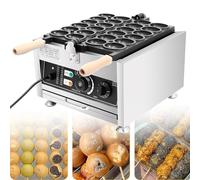 SaryEdge Appareil à gaufres rotatives électriques - Gaufrier électrique pour Bars à Snacks et cantines - Machine à gaufres Commerciale avec Visage Souriant,