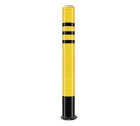 SaryEdge Borne de stationnement avec éclairage Solaire LED, Poteau de sécurité en Tube d'acier, barrière de sécurité en Acier pour Parking, idéale pour la Circulation, 8，800mm/31.5in