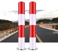SaryEdge Bornes de sécurité, bornes de stationnement, barrière de Circulation en Acier, cônes de sécurité, poteaux de signalisation, cônes de délimitation pour Parking, ，75cm/29.5in