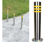 SaryEdge Bornes de signalisation routière, cônes de sécurité, bornes de stationnement pour allée, poteaux de délimitation réfléchissants en Acier Inoxydable de 75 cm de ，2pc