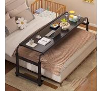 SaryEdge Bureau Debout, Table d'étude, Support pour Ordinateur Portable, Bureau de lit, Bureau d'ordinateur Mobile Queen Size, Poste de Travail Debout, Chariot pour o(Noir-140 * 45cm