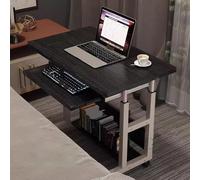 SaryEdge Bureau Debout, Table d'étude, Support pour Ordinateur Portable, Support pour Ordinateur Portable à roulettes, Bureau Portable, Table Mobile réglable en Haute(Noir-80cm/31,5