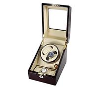 SaryEdge Coffret Remontoir pour 2 Montres automatiques avec 3 Compartiments de Rangement, Moteur Silencieux, pour Montres-Bracelets Homme et Femme.，F
