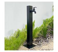 SaryEdge Colonne d'arrosage Verticale cylindrique en Acier Inoxydable 304, Support de Tuyau d'arrosage autoportant avec Robinet verrouillable, Distributeur d'eau antig,Square Tube 3