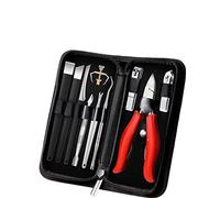 SaryEdge Kit de manucure en Acier Inoxydable, Ensemble de Coupe-Ongles spéciaux Groove, Ciseaux à Ongles d'orteils, Couteau de pédicure, Pince olécrane, Pince à Bec Fin,