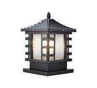 SaryEdge Lampadaire d'extérieur, Applique Murale E27, étanche, pour Cour, Porte ou Villa, Style Rustique européen, Verre dépoli créatif, Aluminium, Noir.,Black