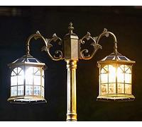 SaryEdge Lampadaire extérieur, LED à intensité Variable, à énergie Solaire, pour Rue, Bicolore, avec télécommande, étanche, pour Cour, Jardin, Parc, Villa, pelouse, Bronze -,Bronze-2.5m