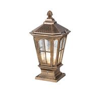 SaryEdge Lampadaire Rustique d'extérieur en Aluminium et Verre trempé, étanche, pour Jardin, Cour, Portail, allée, Villa, Rue, Marron - 28 x 50 cm,Brown-28 * 50CM