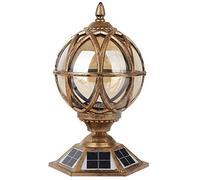 SaryEdge Lampadaire Solaire extérieur étanche à intensité Variable, Corps en Aluminium, pour Portail de Villa, Cour, allée, Porche, Mur, éclairage décoratif, Bronze - 39 cm,Bronze-39cm