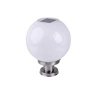 SaryEdge Lampe Solaire extérieure sur Colonne, Globe Lumineux créatif en Acrylique, éclairage paysager Bicolore étanche, lampadaire de Jardin/Villa, Lanterne sur Poteau, 25 c,25cm*32cm