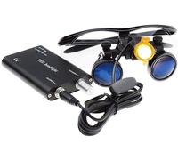 SaryEdge Loupe binoculaire chirurgicale 2,5X 3,5X 420 mm avec Lampe Frontale LED 5 W pour Usage Dentaire, Chirurgical, bijoutier, Ajustement.,