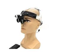 SaryEdge Loupe binoculaire chirurgicale 3,5 x 420 mm avec Bandeau en Cuir et Lampe Frontale LED pour stomatologie, dentisterie, orthopédie, sutures, etc.,