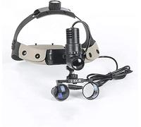 SaryEdge Loupe Frontale avec Bandeau, loupe numérique Portable, loupes binoculaires chirurgicales dentaires 2,5X 3,5X, loupe 3W LED Dentaire, Bandeau Chirurgical en Cuir.,