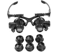 SaryEdge Loupe Frontale avec éclairage LED réglable - Grossissement 10X, 15X, 20X, 25X pour la réparation de Bijoux et de Montres.,