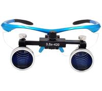SaryEdge Loupes dentaires 3,5X, loupes chirurgicales pour Dentiste avec tête LED, loupe binoculaire avec étui de Transport Pratique, Bleues.,