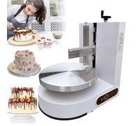 SaryEdge Machine Automatique électrique pour étaler et garnir la crème à gâteaux, idéale pour la pâtisserie et Les gâteaux d'anniversaire. Rotation réglable. Blanche.,White
