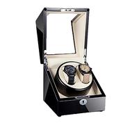 SaryEdge Remontoirs de Montres automatiques avec Moteur Silencieux pour 1 ou 2 Montres, Coffret de présentation pour Montres-Bracelets Homme et Femme, écrin de Luxe en Bois pour m，B-2+0