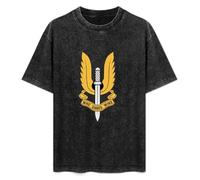 SAS United Kingdom Special Forces Army Men's T-Shirt Unisex Black Cotton Print Tee Shirts M