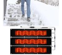 SASAS Tapis de Fonte de Neige for escaliers extérieurs - Coussinets Chauffants antidérapants en Caoutchouc for allées, entrées et Portes d'hiver(30x150cmx3Pcs)