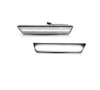 SASFDSG Clignotant Pour Dodge Pour Challenger 2008-2014 Feux Position Latéraux À Lentille LED Double Rangée Réflecteurs Avant Et Arrière Clignotants(2xRear White Clear)