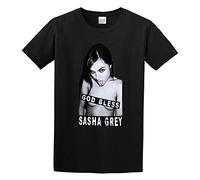Sasha God Bless Porn Star Singer Actor Men Simple Tshirt Black XL