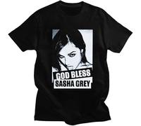 Sasha Grey Tshirt Vintage God Bless Women Pre-Shrunk Mens Tshirt Awesome Tees Short Sleeves T-Shirt Slim Fit Apparel Manches Courtes(XX-Large)
