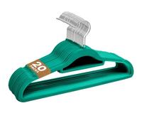 Sasha Morel Lot de 20 cintres en Velours antidérapant pour vêtements, cintres Peu encombrants pour Adultes avec Organisateur de Cravates et Crochets pivotants, cintres de Rangement pour Garde-Robe