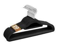 Sasha Morel Lot de 20 cintres en Velours antidérapant pour vêtements, cintres Peu encombrants pour Adultes avec Organisateur de Cravates et Crochets pivotants, cintres de Rangement pour Garde-Robe