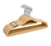 Sasha Morel Lot de 20 cintres en Velours antidérapant pour vêtements, cintres Peu encombrants pour Adultes avec Organisateur de Cravates et Crochets pivotants, cintres de Rangement pour Garde-Robe