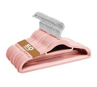 Sasha Morel Lot de 50 cintres en Velours antidérapant pour vêtements, cintres Peu encombrants pour Adultes avec Organisateur de Cravates et Crochets pivotants, cintres de Rangement pour Garde-Robe